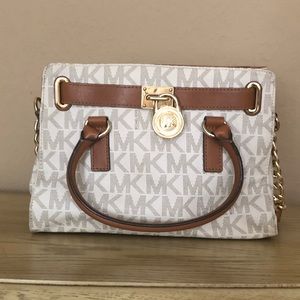 Michael kors logoed satchel
